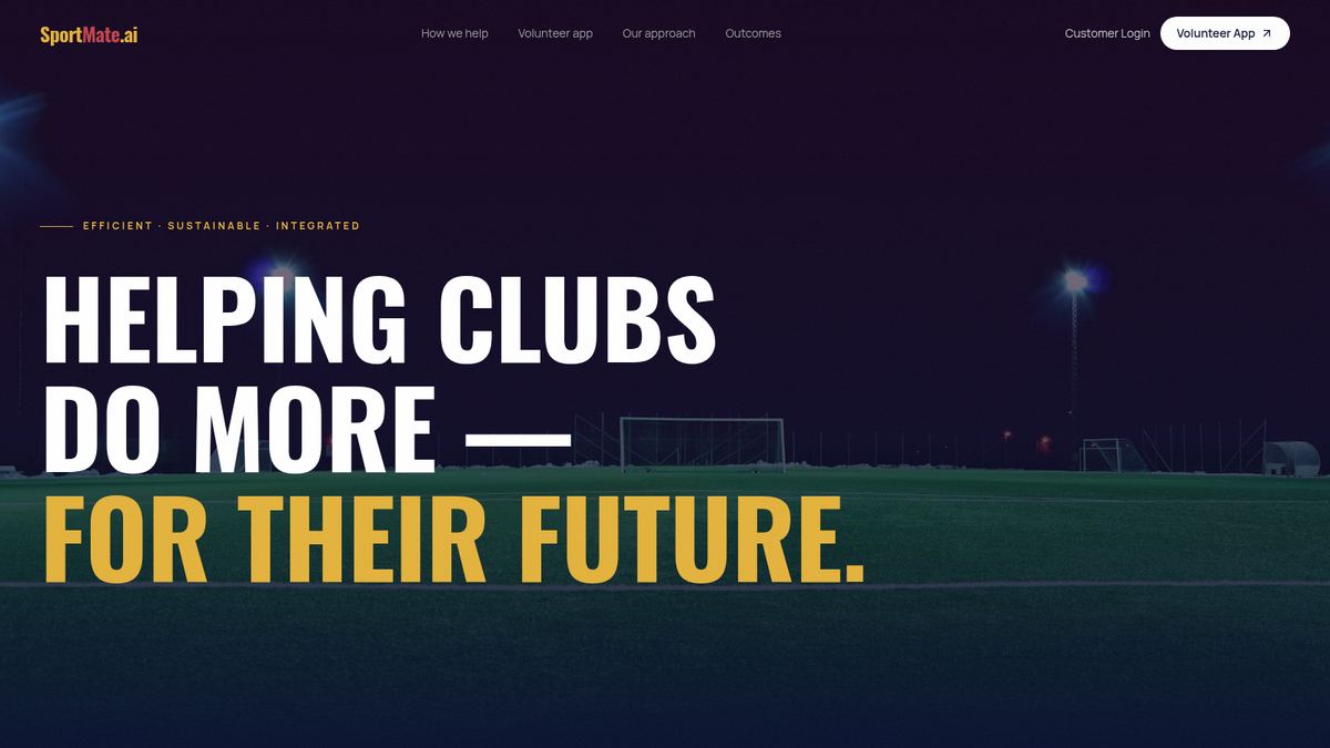 SportMate — homepage